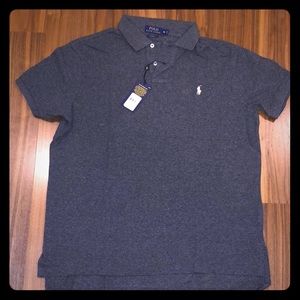 Polo, Ralph Lauren Dark Grey Collard Shirt (XL)